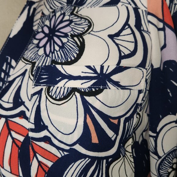 Express Women’s Sheer Floral Roll-Up Sleeve Dress – Size XS – NWOT 🌸✨ - Picture 7 of 16